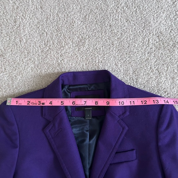 LIKE NEW J. CREW PURPLE WOOL SCHOOLBOY BLAZER (ORIGINAL) - SIZE 2 - Picture 7 of 12